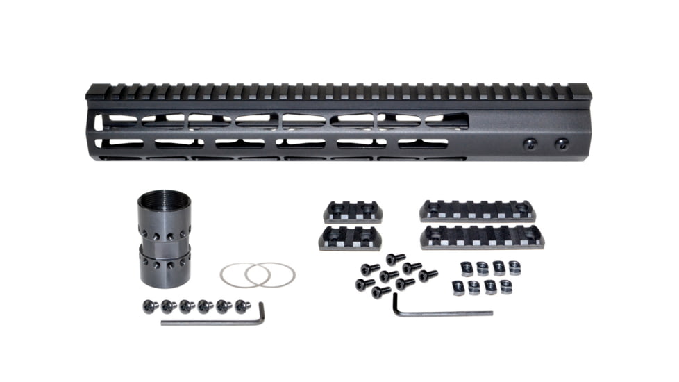 Presma AR-10 LR 308 Super Light M-LOK Series Free Float Handguards, 13in DPMS Low Profile, Black, M38M/L13