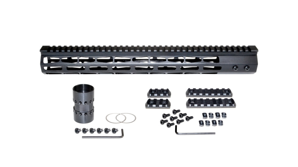 Presma AR-10 LR 308 Super Light M-LOK Series Free Float Handguards, 15in DPMS Low Profile, Black, M38M/L15