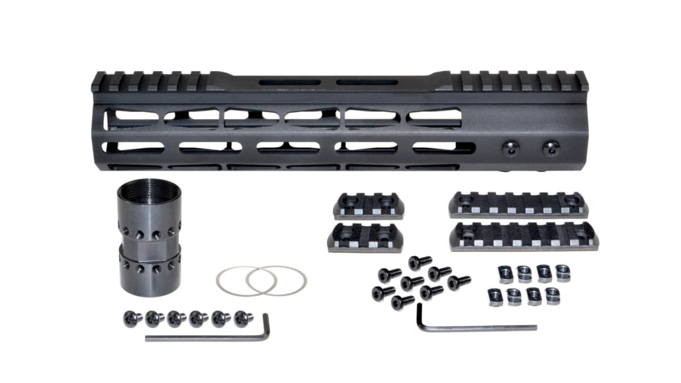 Presma AR-10 LR 308 Super Light M-LOK Series Free Float Handguards with Partial Top Rail, 10in DPMS Low Profile, Black, M38MP/L10