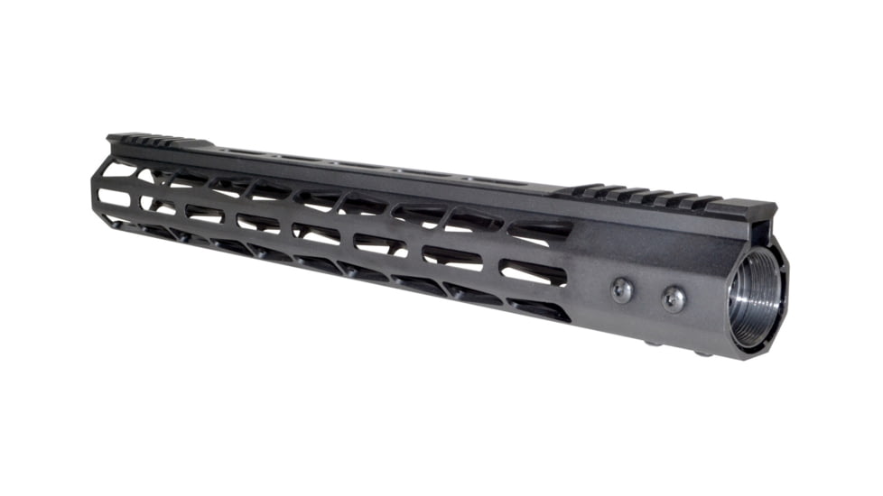 Presma AR-10 LR 308 Super Light M-LOK Series Free Float Handguards with Partial Top Rail, 15in DPMS Low Profile, Black, M38MP/L15