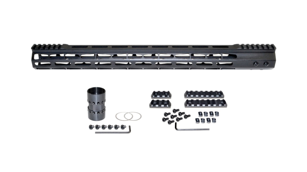 Presma AR-10 LR 308 Super Light M-LOK Series Free Float Handguards with Partial Top Rail, 19in DPMS Low Profile, Black, M38MP/L19