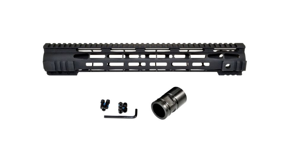 Presma AR-15 15in M-LOK Free Float Handguard Forend, ID 1.35in, .223/5.56, Matte Black, MARML15