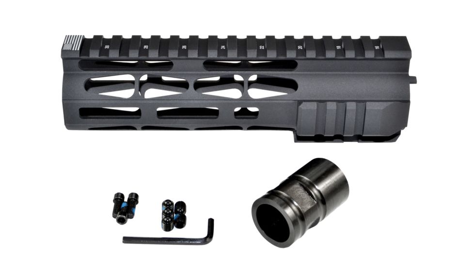 Presma AR-15 7in M-LOK Free Float Handguard Forend, ID 1.35in, .223/5.56, Matte Black MARML7