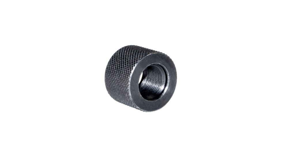 Presma AR-15 Bull Barrel Thread Protector Nut for 1/2inx28tpi Muzzle Threading, Black Carbon Steel, BTPR03