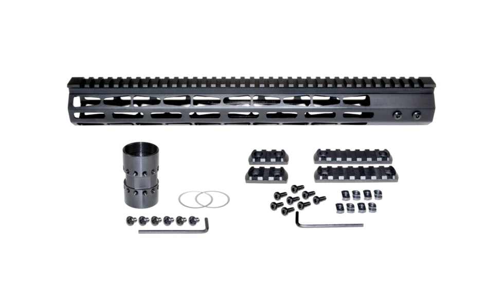 Presma AR-15 Super Light M-LOK Series Free Float Handguards, 15in, Black, MARM15