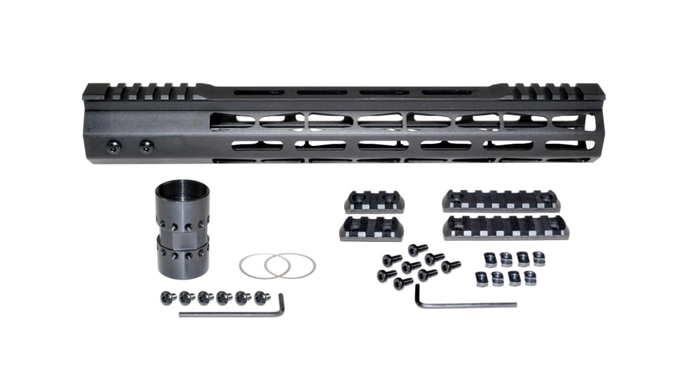 Presma AR-15 Super Light M-LOK Series Free Float Handguards with Partial Top Rail, 13in, Black, MARMP13