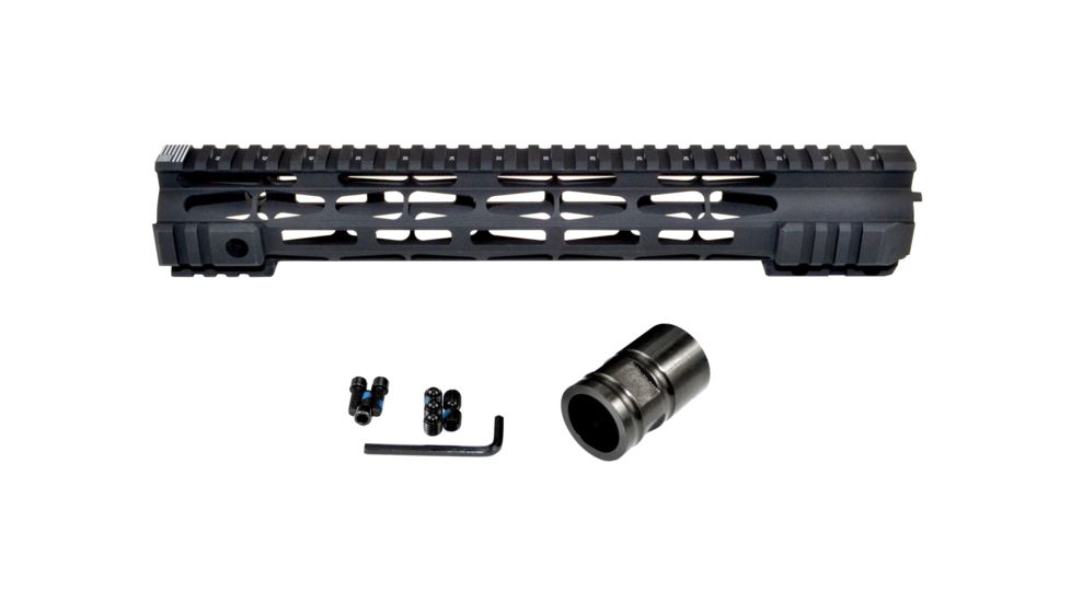 Presma AR .308 12.5in M-LOK Free Float Handguard Forend for .308 DPMS High Profile Pattern Upper Receiver, ID 1.54in, Matte Black M38ML125-H