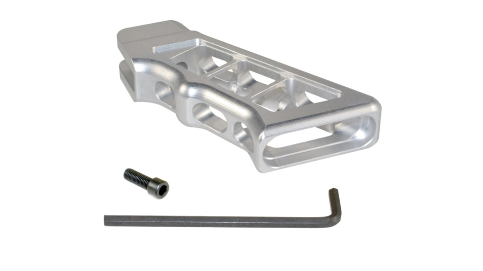 Presma AR Heavy Duty Skeletonized Rear Pistol Style Grip, Silver, GP29-S