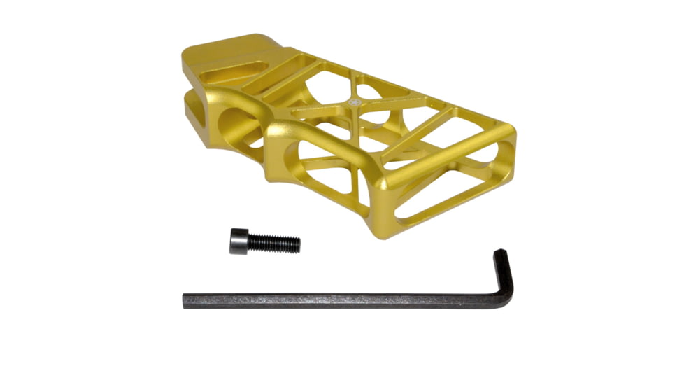 Presma AR Lightweight Skeletonized Rear Pistol Style Grip, Golden, GP26-GD