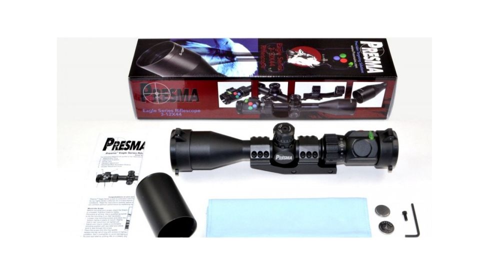 Presma Eagle Series 3-12X44 Precision Rifle Scope, Black PREA021
