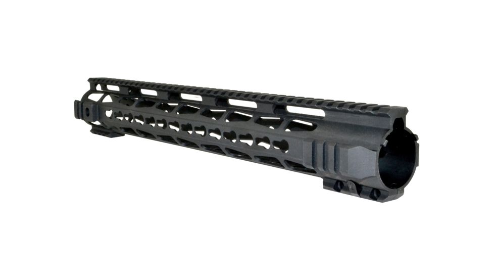 Presma Jackal 16.5in AR-15 .223.5.56 Free Float KeyMod Handguard, Super Slim ID 1.35in, 6061-T6 Aluminum Alloy w/ Steel Barrel Nut, Matte Black PRJA101