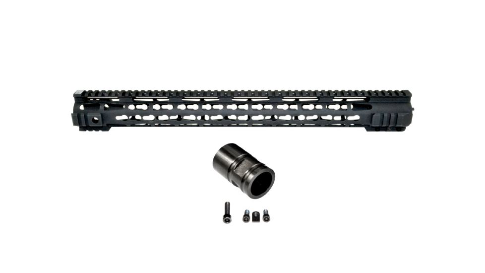 Presma Jackal 19.5in Extra Long AR-15 .223.5.56 Free Float KeyMod Handguard, Super Slim ID 1.35in, 6061-T6 Aluminum Alloy w/ Steel Barrel Nut, Matte Black PRJA111