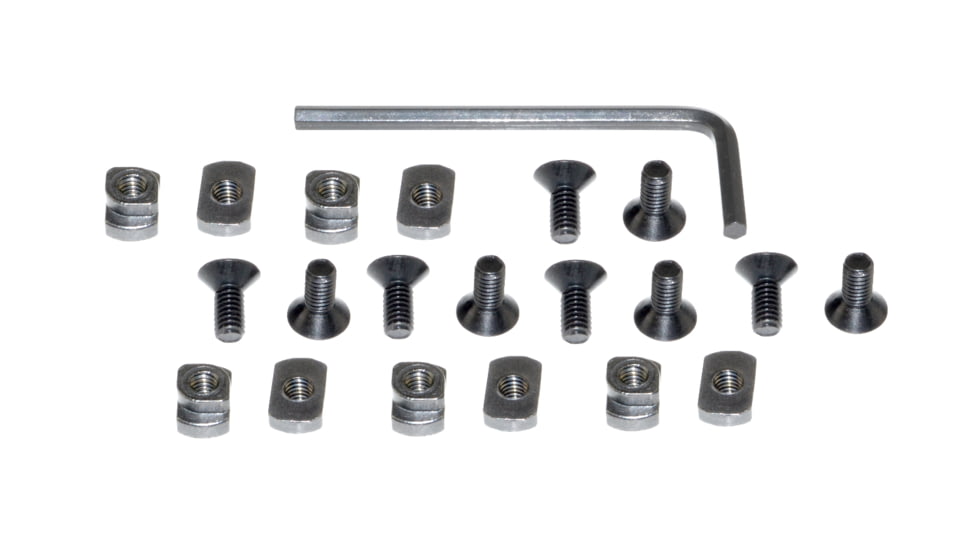 Presma M-LOK Replacement T Nut &amp; Screw Set, 10 pcs, Black, ML-NS