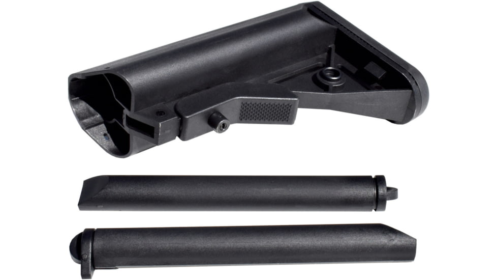 Presma Mil-Spec Adjustable Buttstock w/Slim Rubber Shoulder Recoil Pad, Black, AAST23