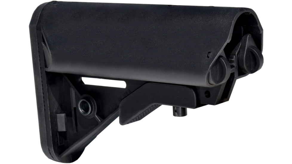 Presma Mil-Spec Adjustable Buttstock w/Slim Rubber Shoulder Recoil Pad, Black, AAST23