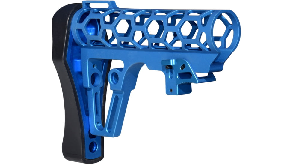 Presma Skeletonized 223/5.56/308 Buttstock Mil-Spec Tube, 6 Position, Blue, AAST25-BL