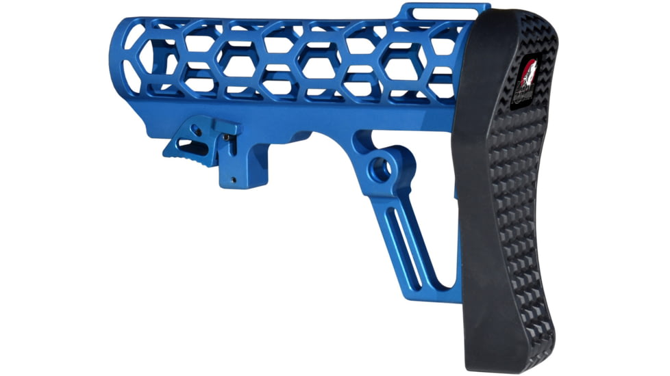 Presma Skeletonized 223/5.56/308 Buttstock Mil-Spec Tube, 6 Position, Blue, AAST25-BL