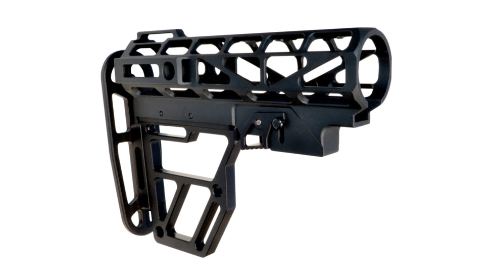 Presma Skeletonized Aluminum 6 Position Stock, Black, AAST22