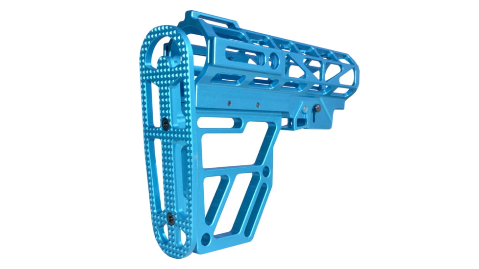Presma Skeletonized Aluminum 6 Position Stock, Blue, AAST22-BL