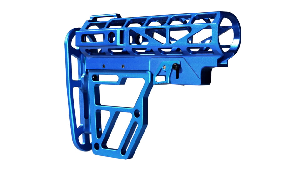 Presma Skeletonized Aluminum 6 Position Stock, Dark Blue, AAST22-DBL