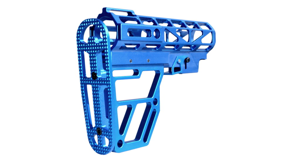 Presma Skeletonized Aluminum 6 Position Stock, Dark Blue, AAST22-DBL