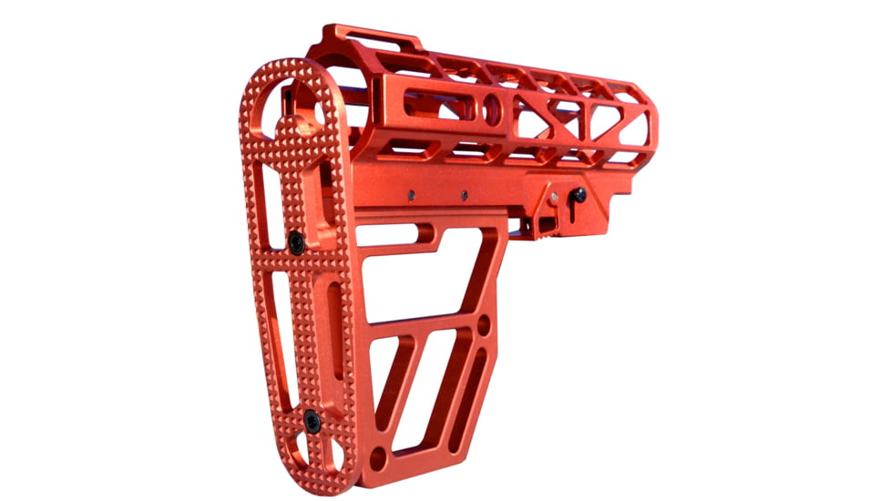 Presma Skeletonized Aluminum 6 Position Stock, Red, AAST22-R