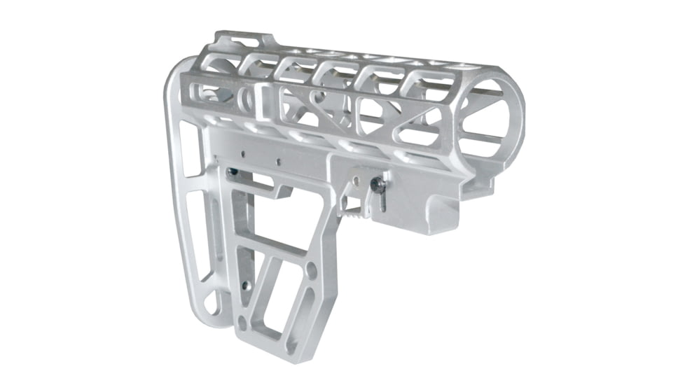 Presma Skeletonized Aluminum 6 Position Stock, Silver, AAST22-S