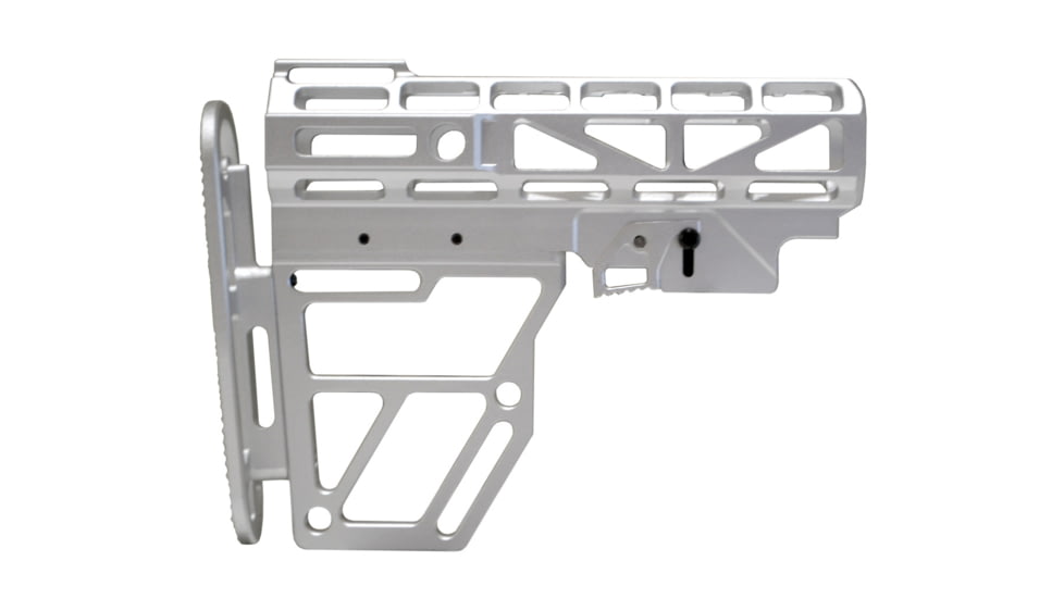 Presma Skeletonized Aluminum 6 Position Stock, Silver, AAST22-S
