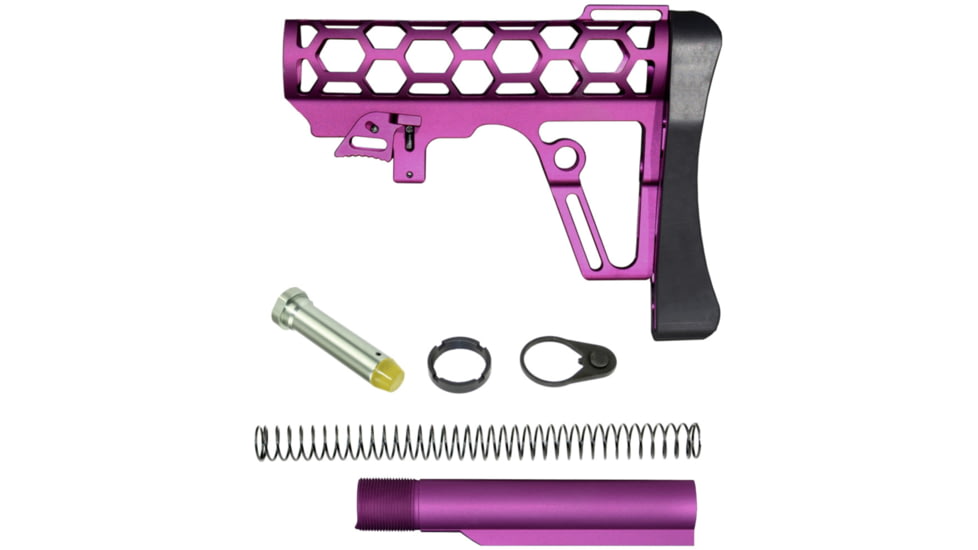 Presma Skeletonized Mil-Spec Stock Assembly, Purple, A25K-PUR