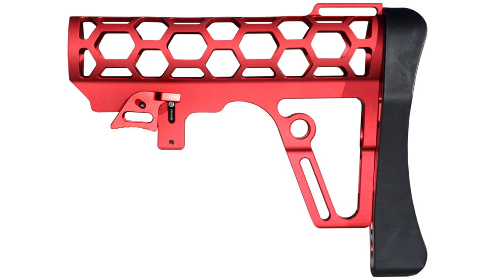Presma Skeletonized Mil-Spec Stock Assembly, Red, A25K-R