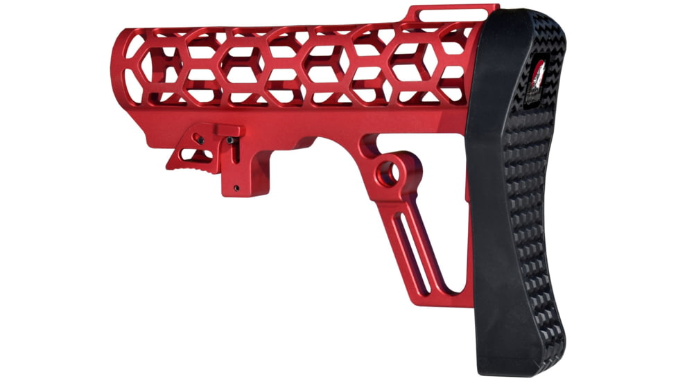Presma Skeletonized Mil-Spec Stock Assembly, Red, A25K-R