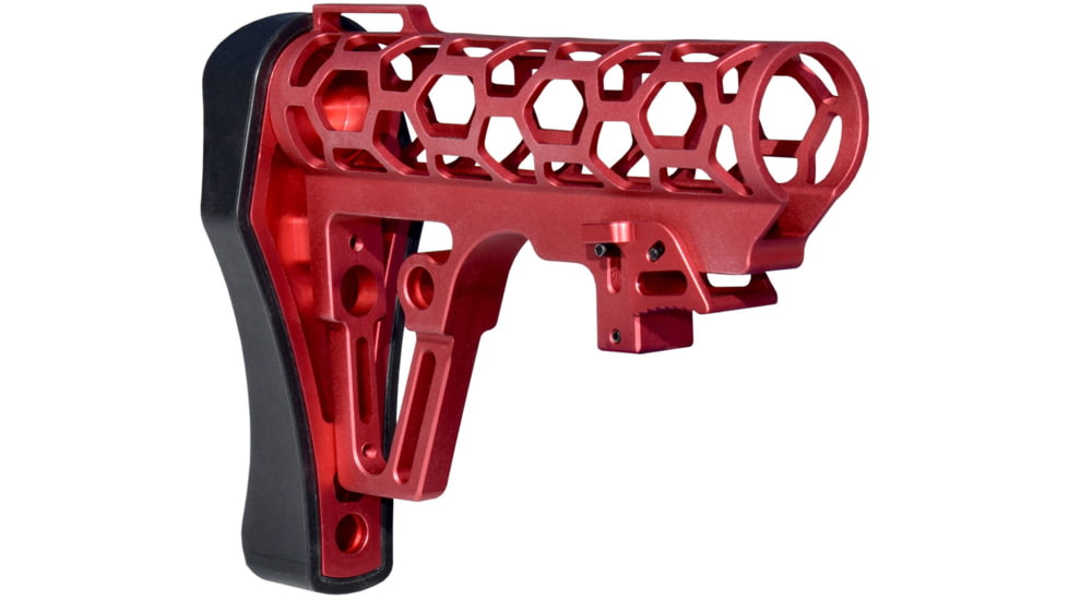 Presma Skeletonized Mil-Spec Stock Assembly, Red, A25K-R