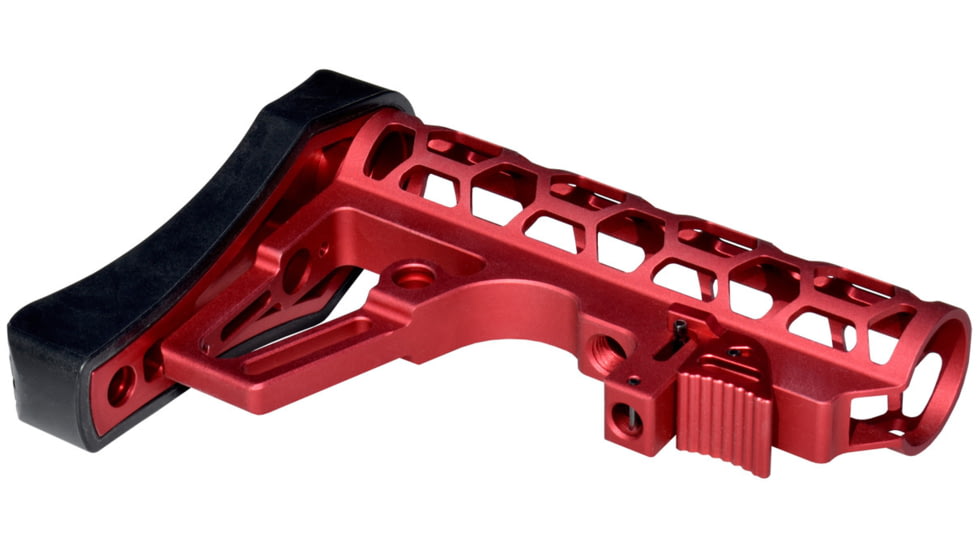 Presma Skeletonized Mil-Spec Stock Assembly, Red, A25K-R