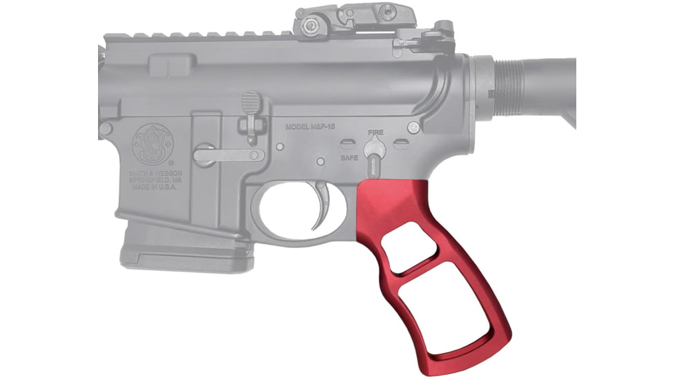 Presma Skeletonized Rear Pistol Grip for AR15, AR-10 LR-308, Red, GP30-R