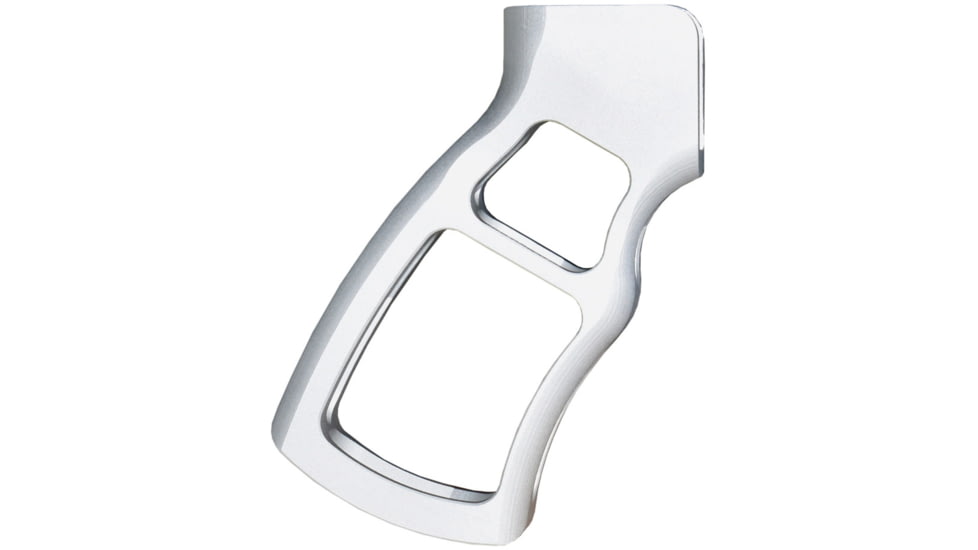 Presma Skeletonized Rear Pistol Grip for AR15, AR-10 LR-308, Silver, GP30-S