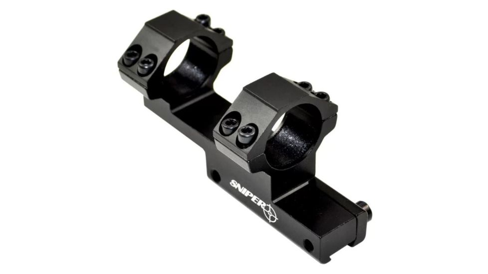 Sniper .22 Dovetail Scope Mount Integral Cantilever Rings, Black, AG-25EX38