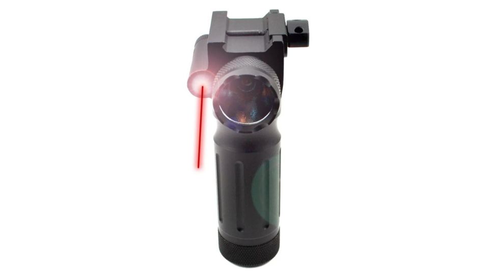 Sniper CREE Q5 LED 260 Lumens Flashlight with Red 5mw Laser Sight Combo and Holding System, Black, GPRL01