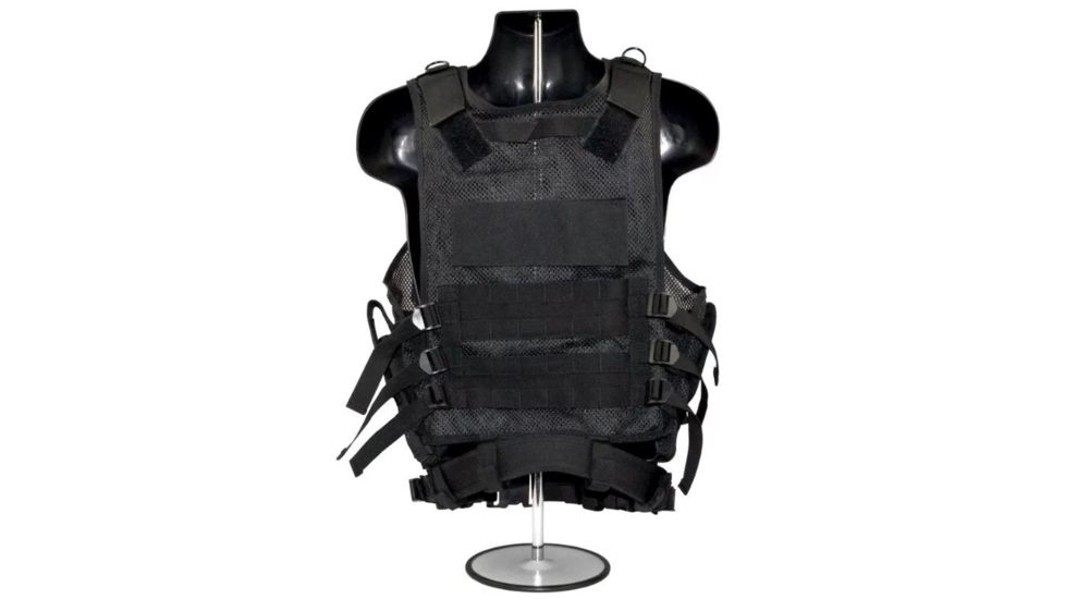 Sniper Tactical Multi Function Molle Plate Vest with Carrier for Bullet Clips/Bullets with Pouch, Black, ASVT01-B