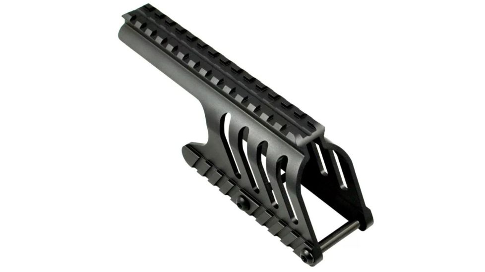 Sniper Tactical Saddle Scope Sight Weaver/Picatinny Rail Mount For Remington 870 Compatible, Black, MRM87
