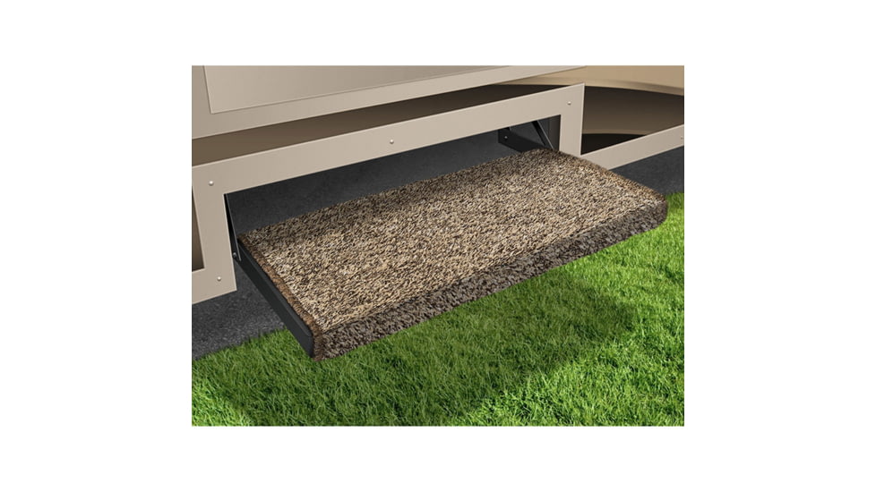Prest-O-Fit Jumbo Wraparound+Plus RV Step Rug - 23in, Brown, 2-0051