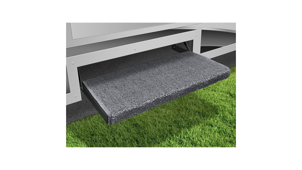 Prest-O-Fit Jumbo Wraparound+Plus RV Step Rug - 23in, Stone Gray, 2-1053
