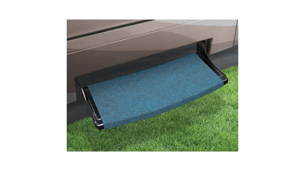 Prest-O-Fit Outrigger Radius Xt Curved RV Step Rug, Atlantic Blue, 22in, 2-0382