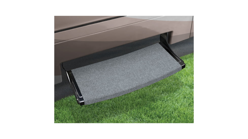Prest-O-Fit Outrigger Radius Xt Curved RV Step Rug, Castle Gray, 22in, 2-0383