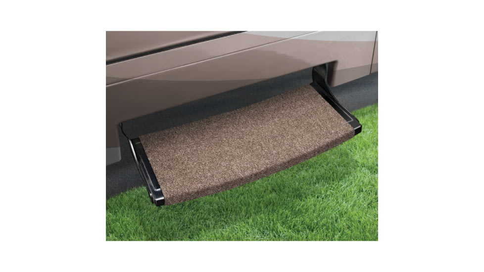Prest-O-Fit Outrigger Radius Xt Curved RV Step Rug, Walnut Brown, 22in, 2-0381