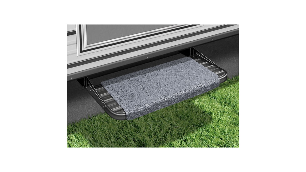 Prest-O-Fit Wraparound RV Step Rug, Stone Gray, 18in, 2-1043
