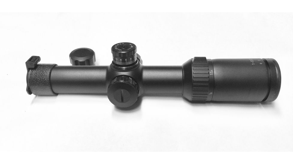 Pride Fowler Industries RR-Evolution-3G Rifle Scope, 1-6x24mm, 30mm Tube, First Focal Plane, Red Illumination, Rapid Reticle 3G BDC Reticle, Black