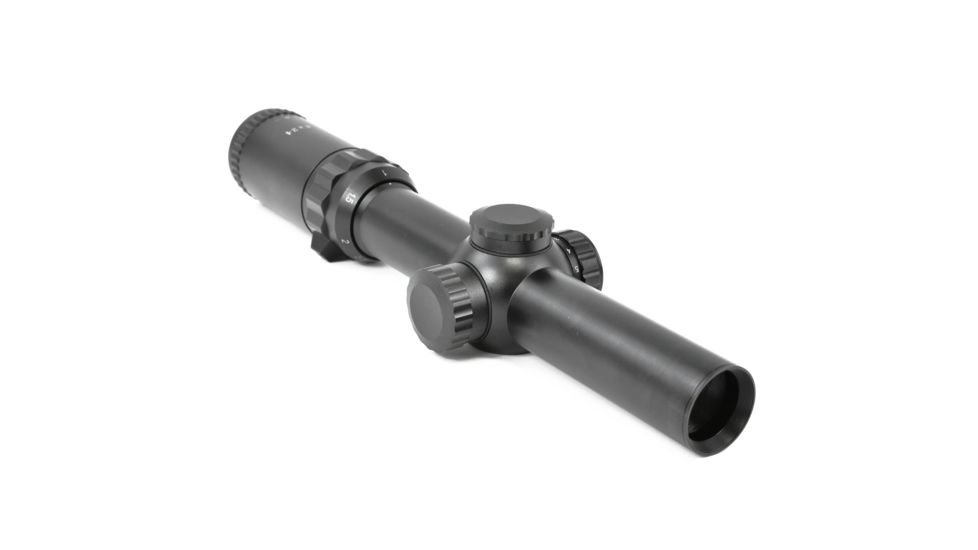 EDEMO Primary Arms Classic Series Rifle Scope, 1-4x24mm, Second Focal Plane, Duplex Dot Illuminated Reticle, Black, 610001, EDEMO1