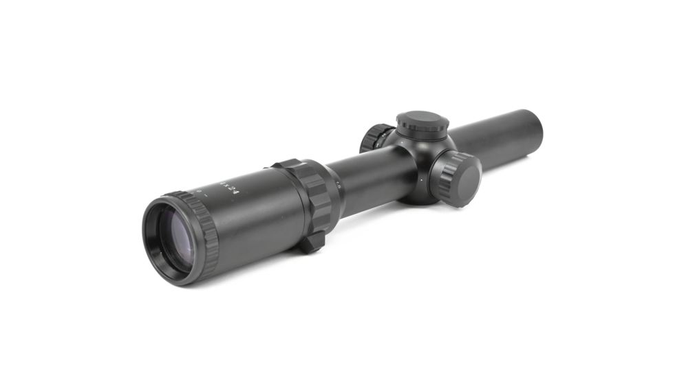 EDEMO Primary Arms Classic Series Rifle Scope, 1-4x24mm, Second Focal Plane, Duplex Dot Illuminated Reticle, Black, 610001, EDEMO1