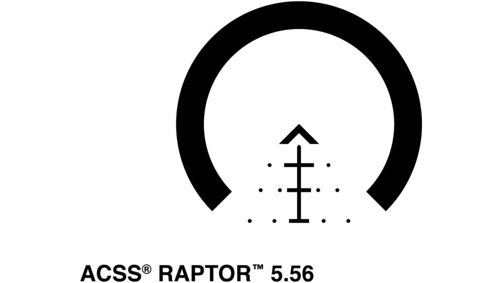 Primary Arms 1-6X24mm First Focal Plane Rifle Scope w/ACSS Raptor 5.56 Reticle, Black, PA1-6X24FFP-R-5.56