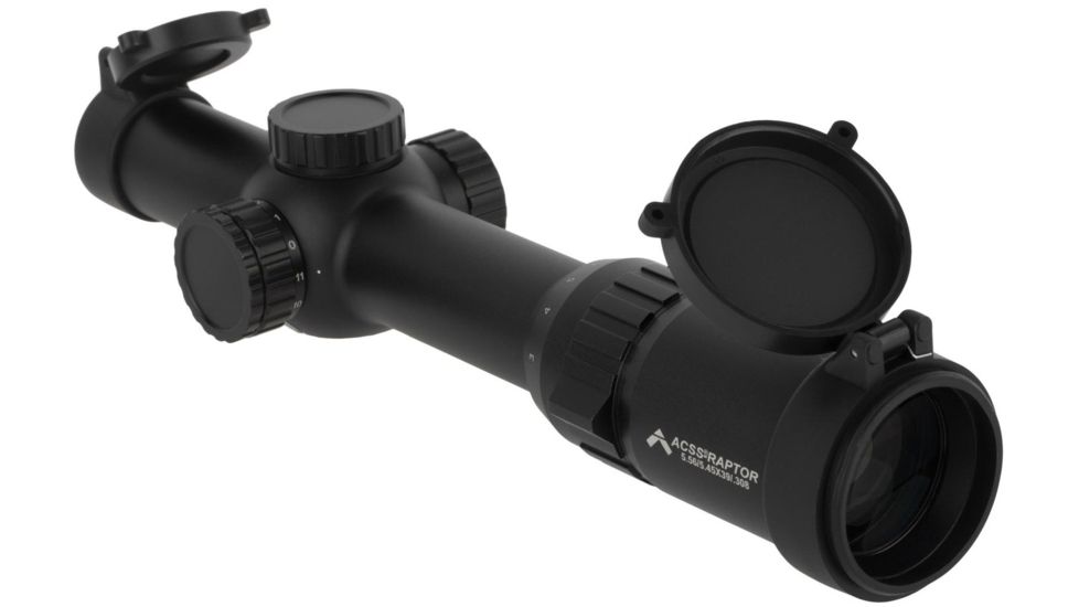 Primary Arms 1-6X24mm First Focal Plane Rifle Scope w/ACSS Raptor 5.56 Reticle, Black, PA1-6X24FFP-R-5.56